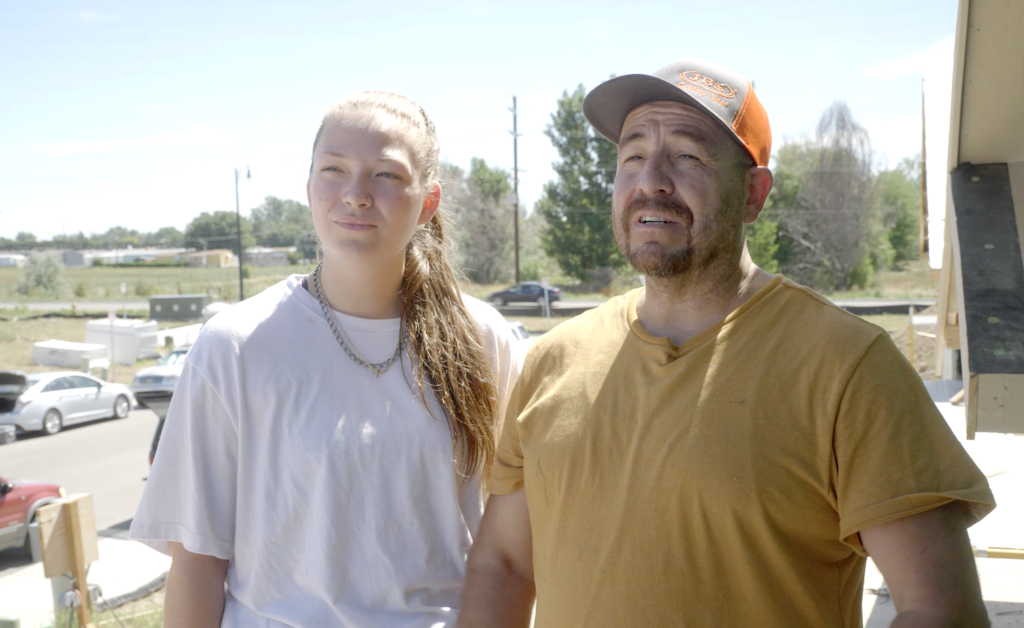 Habitat for Humanity homeowner Anthony Martinez and his daughter Madison.