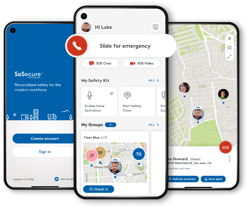 The SoSecure PRO app for businesses combines customizable features and ADT professional monitoring to help increase workplace safety.