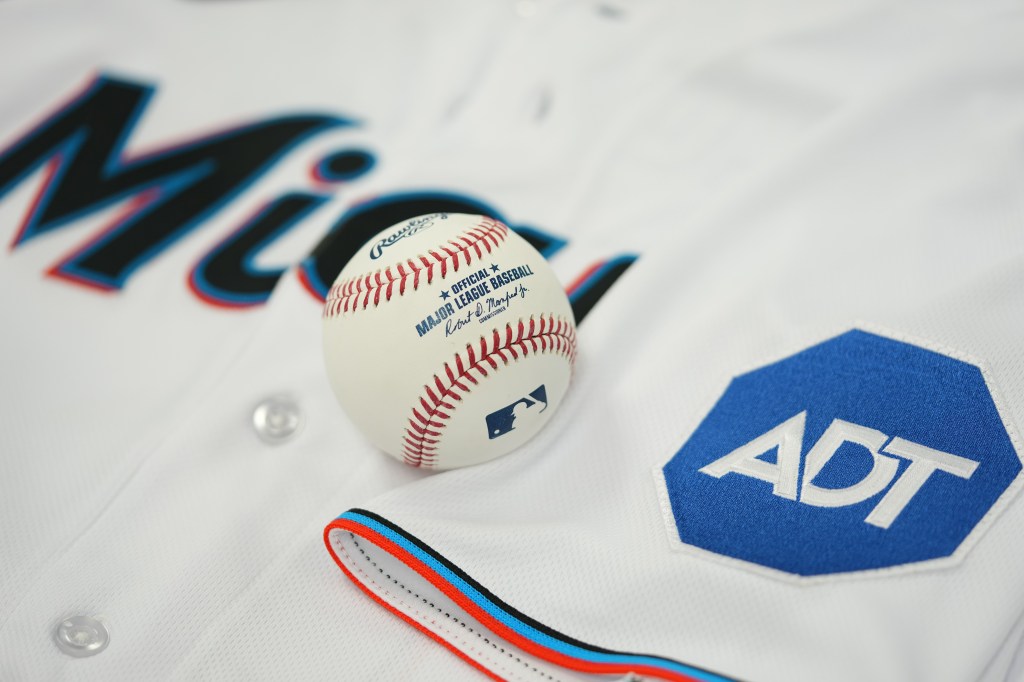 ADT's iconic blue octagon will appear on Marlins jerseys as ADT becomes the Official Smart Security Partner of the team.