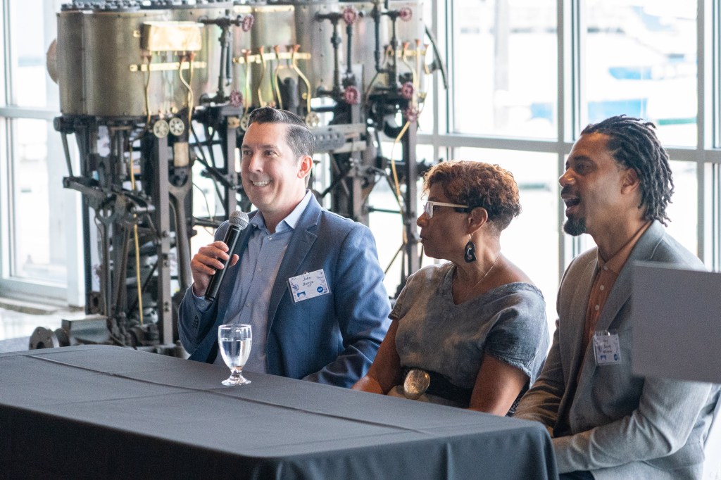 Baltimore Chamber of Commerce and Baltimore Museum of Industry honor ADT with luncheon: The luncheon, held Aug. 14, 2023, featured a discussion on how innovation helps sustain company success. John Butrim, ADT VP of Multifamily, Builder & HOA, participated in the forum. He pointed to how partnerships with businesses such as Google, State Farm, and Ford are mutually beneficial for intermixing innovation.