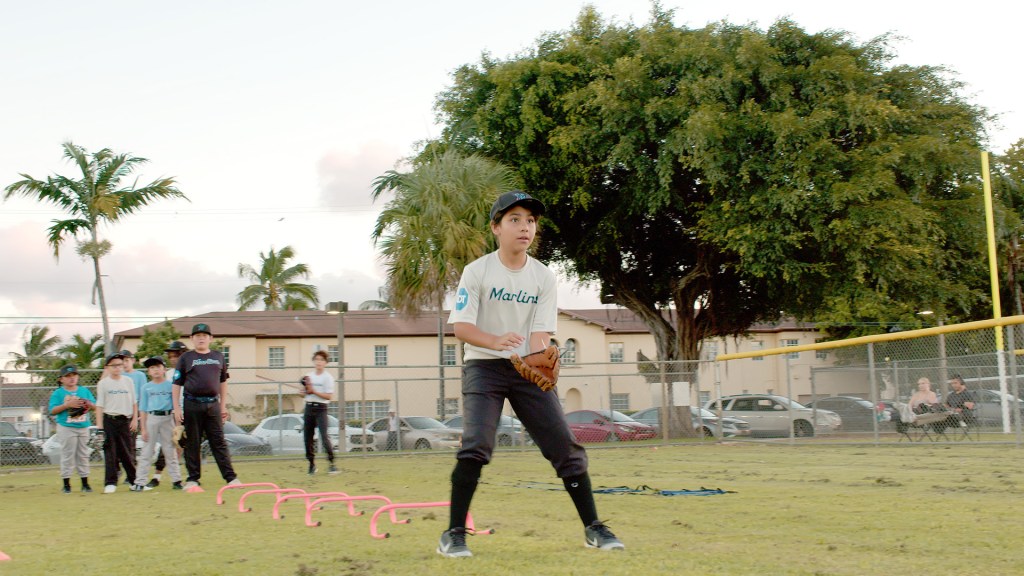 ADT employees volunteered at a baseball and softball clinic in October with the Miami Marlins Youth Academy.