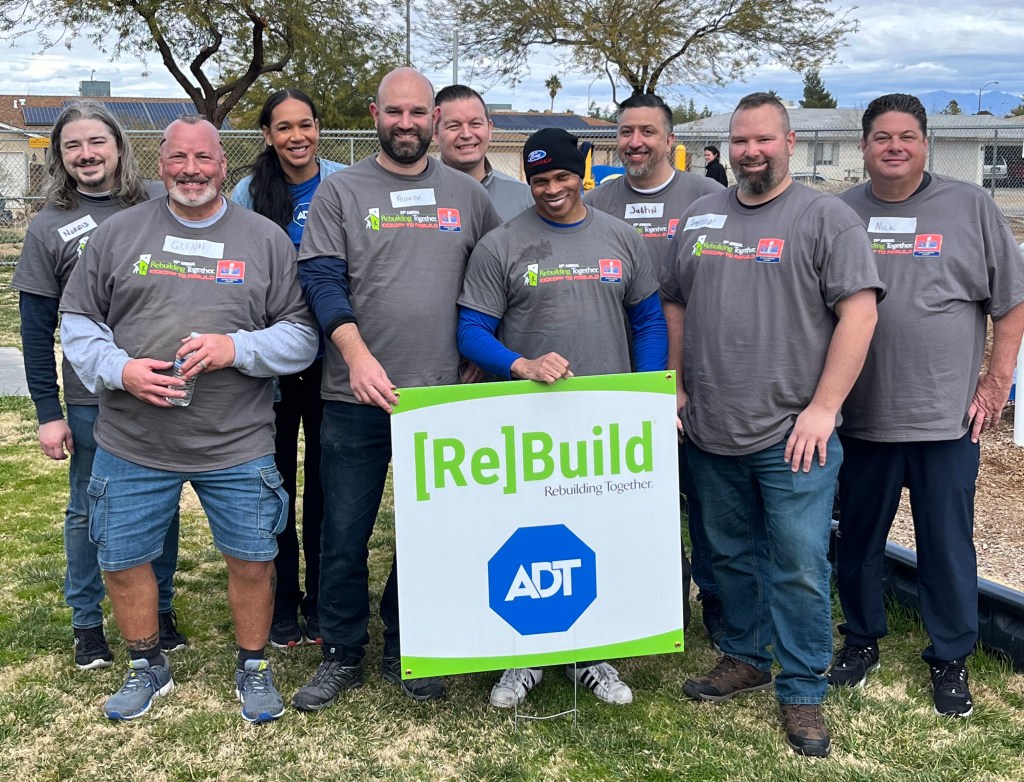 ADT volunteers at a volunteer event in Henderson, Nevada.