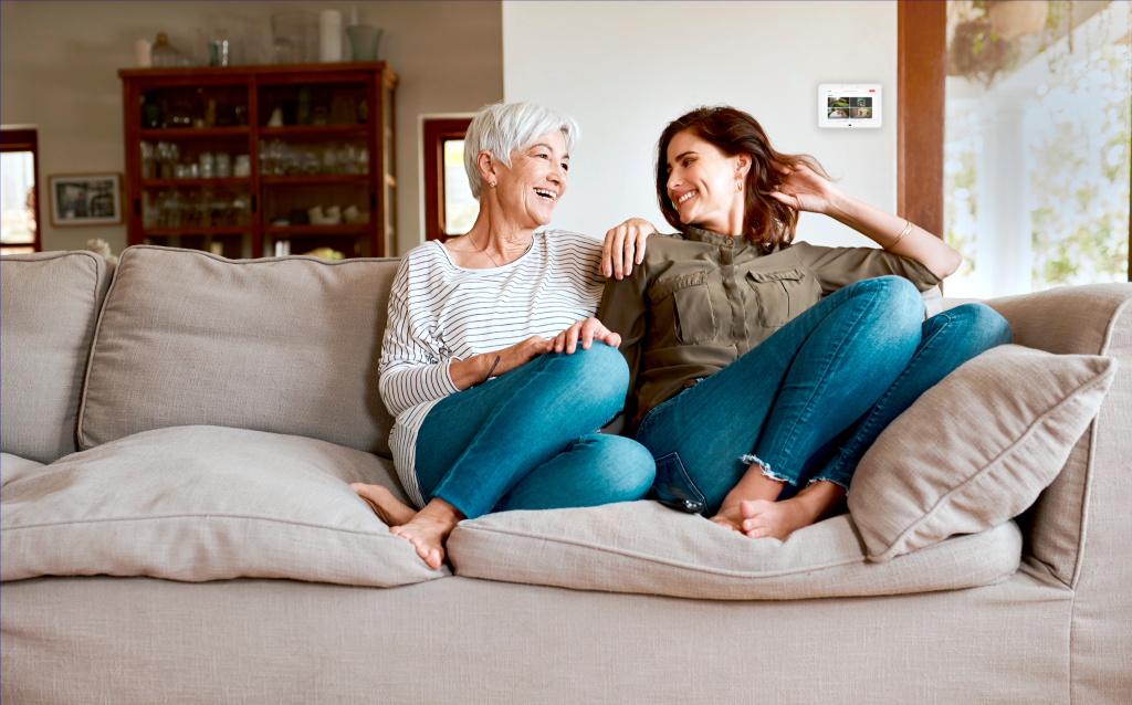 An ADT+ Security System can help support caregivers, so they can simply be present.