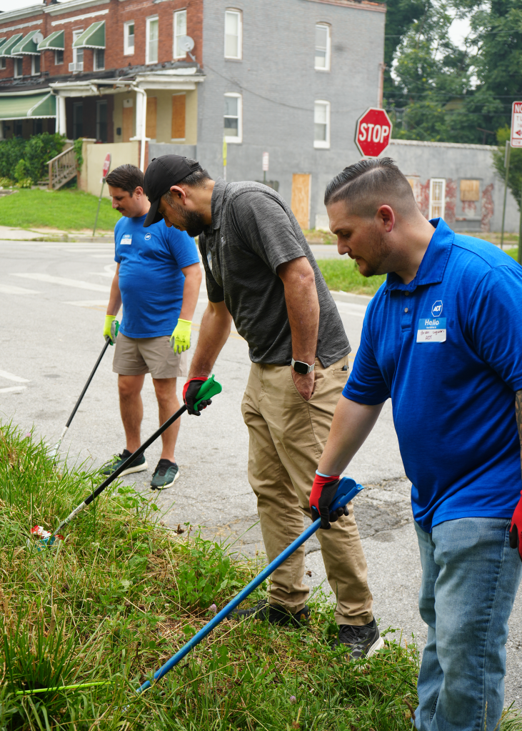 ADT employees participated in a community clean-up.