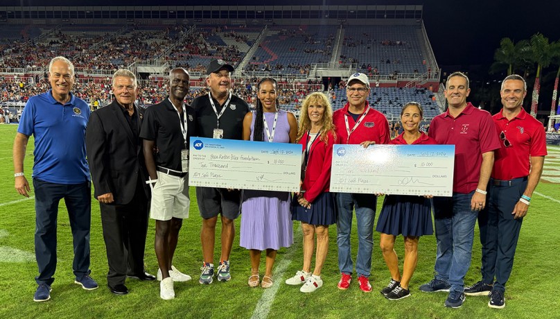 ADT honored local first responders during Florida Atlantic University's Salute to Service night football game against Navy.